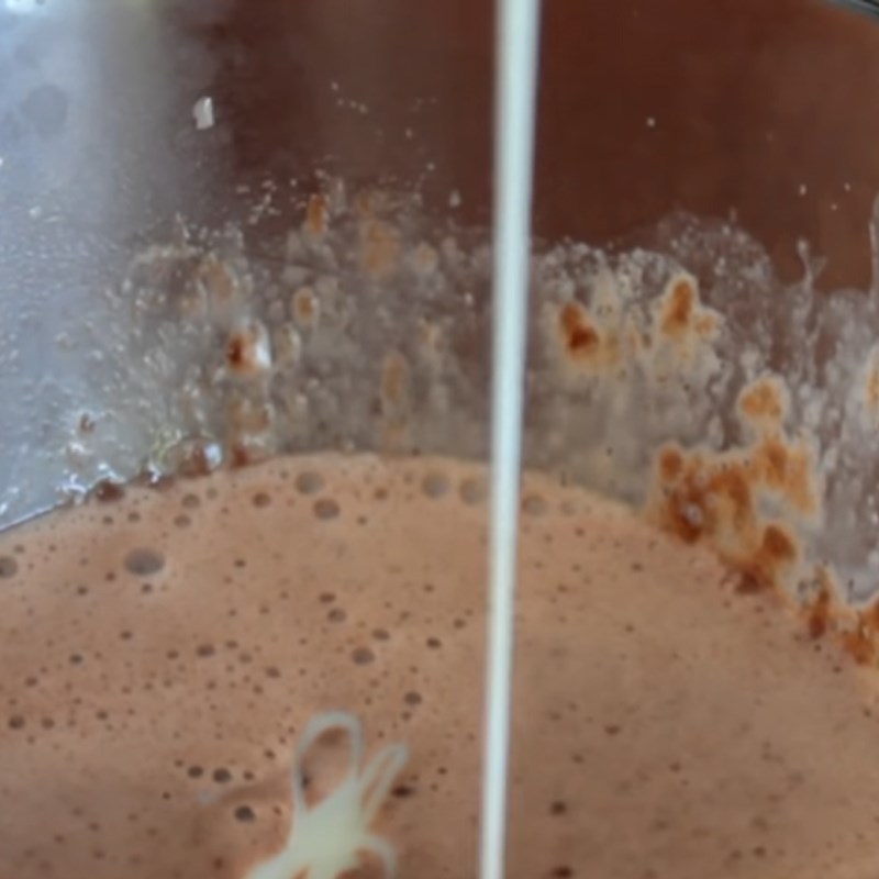 Bước 5 Trộn kem milo lần 2 Cheesecake milo