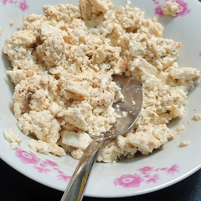 Bước 3 Trộn nhân đậu hũ Bắp cải cuộn đậu hũ kho tiêu