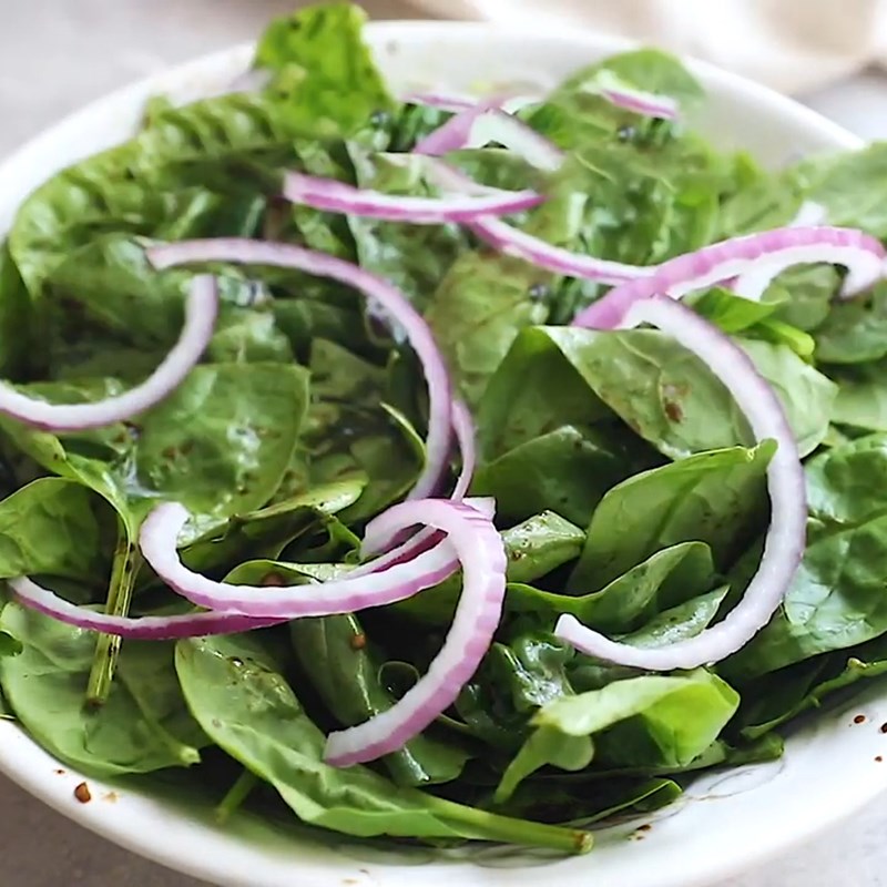 Bước 4 Trộn salad Salad đào rau bina