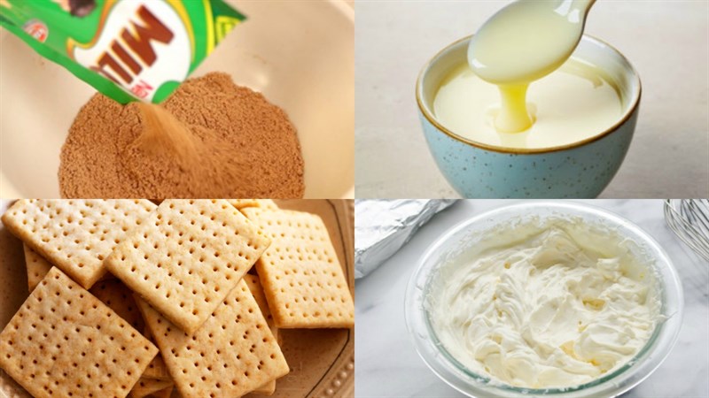 Nguyên liệu món ăn cheesecake milo