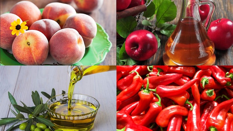 Nguyên liệu món ăn 4 cách làm salad đào