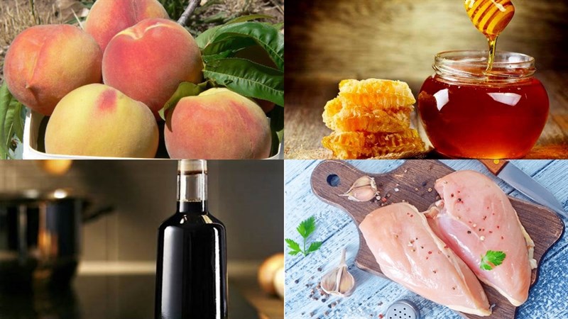 Nguyên liệu món ăn 4 cách làm salad đào