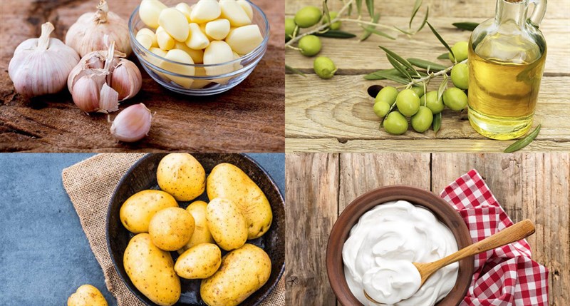 Nguyên liệu món ăn 2 cách nấu súp tỏi kiểu ý và kiểu tây ban nha