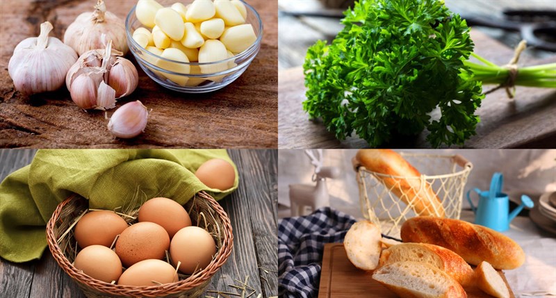 Nguyên liệu món ăn 2 cách nấu súp tỏi kiểu ý và kiểu tây ban nha