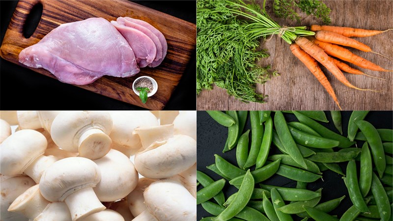 Nguyên liệu món ăn 2 cách làm gà xào kiểu thái