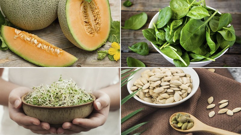 Salad dưa lưới rau bina sốt cam