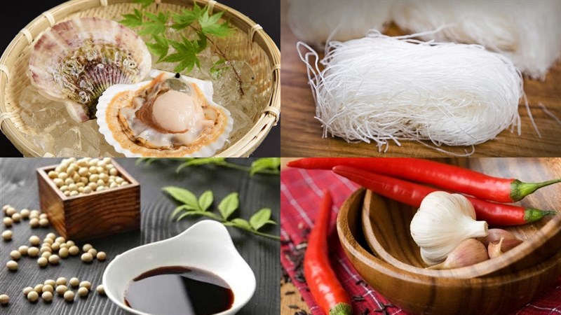Nguyên liệu món ăn 2 món sò điệp