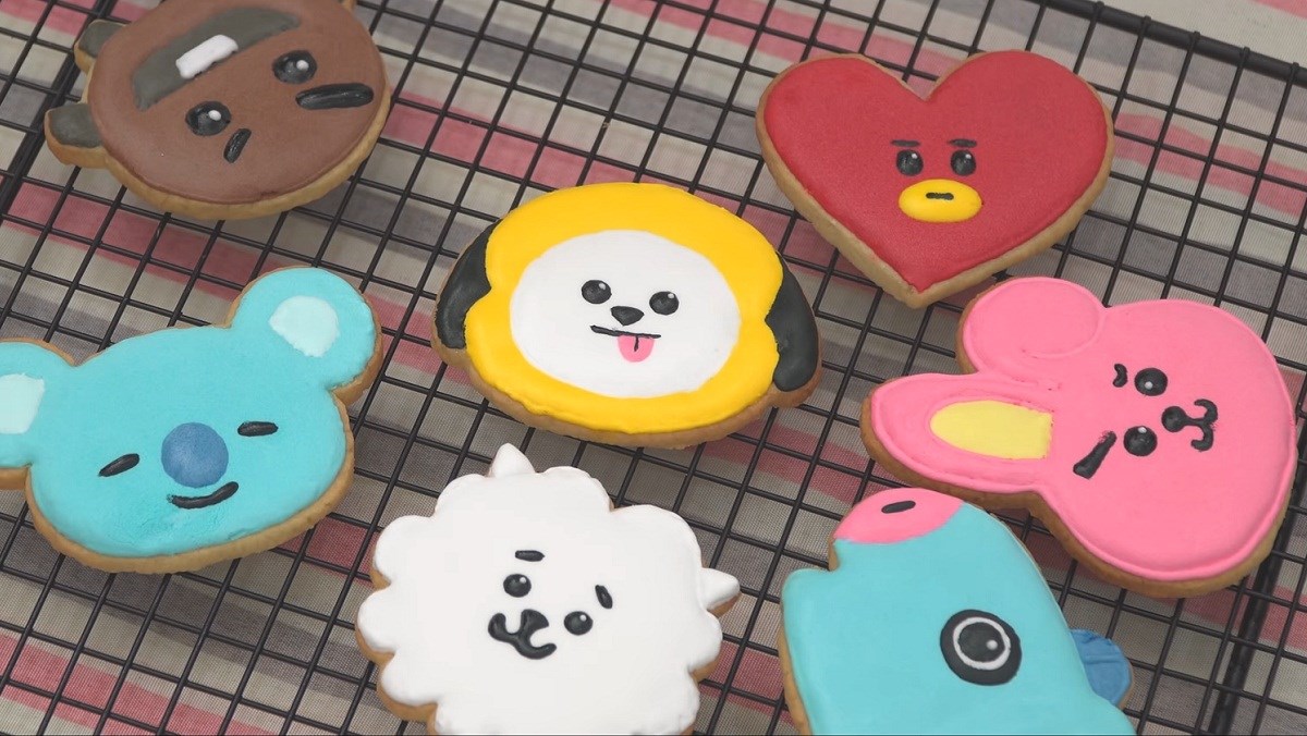 Cách làm bánh quy đường BTS - BT21 Royal Icing Cookie đẹp mắt