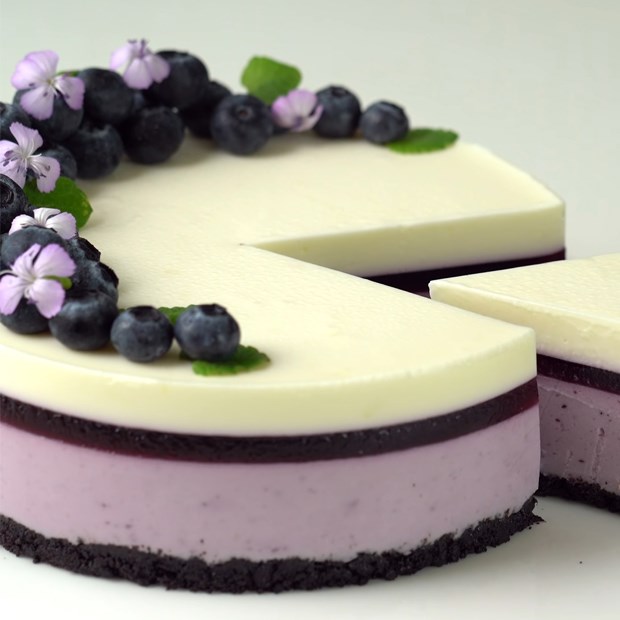 Cách làm bánh cheesecake blueberry - bánh phô mai việt quất thơm ngon