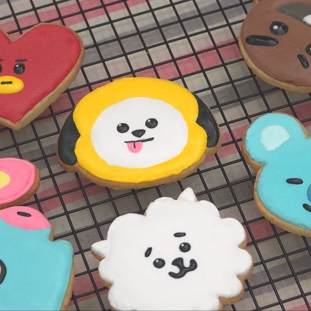 Cách làm bánh quy đường BTS - BT21 Royal Icing Cookie đẹp mắt