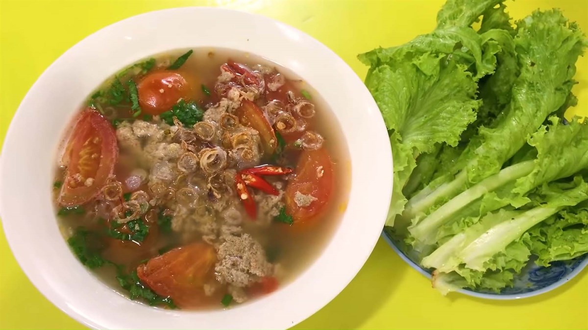 Canh cua nấu mẻ