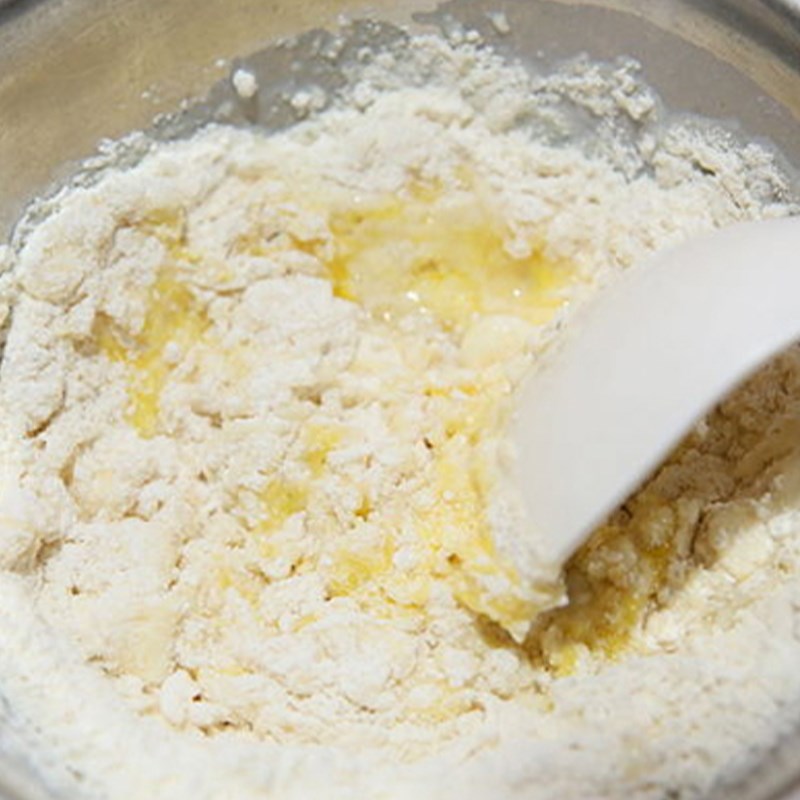 Bước 2 Pha bột làm bánh chuối Bánh chuối hấp bột gạo với bột nước cốt dừa