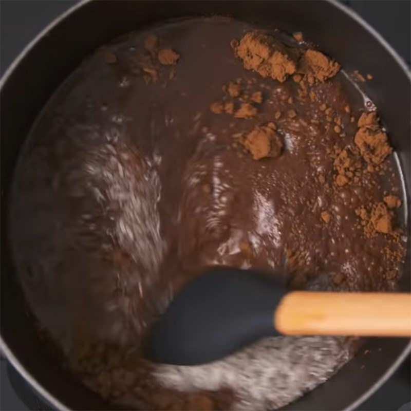 Bước 1 Đun gạo Pudding socola bơ đậu phộng