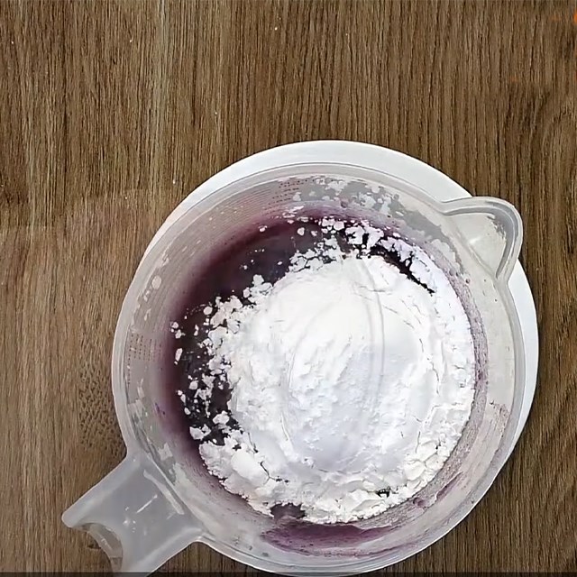 Bước 5 Làm lớp bánh khoai lang tím Bánh sago khoai lang