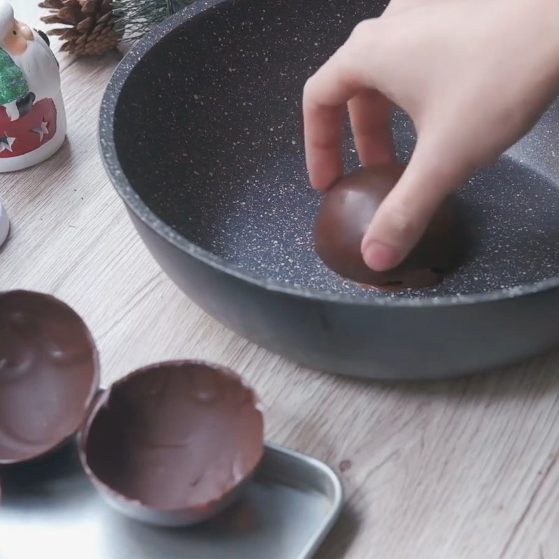 Bước 5 Làm bóng socola Chocolate bomb không cần lò nướng