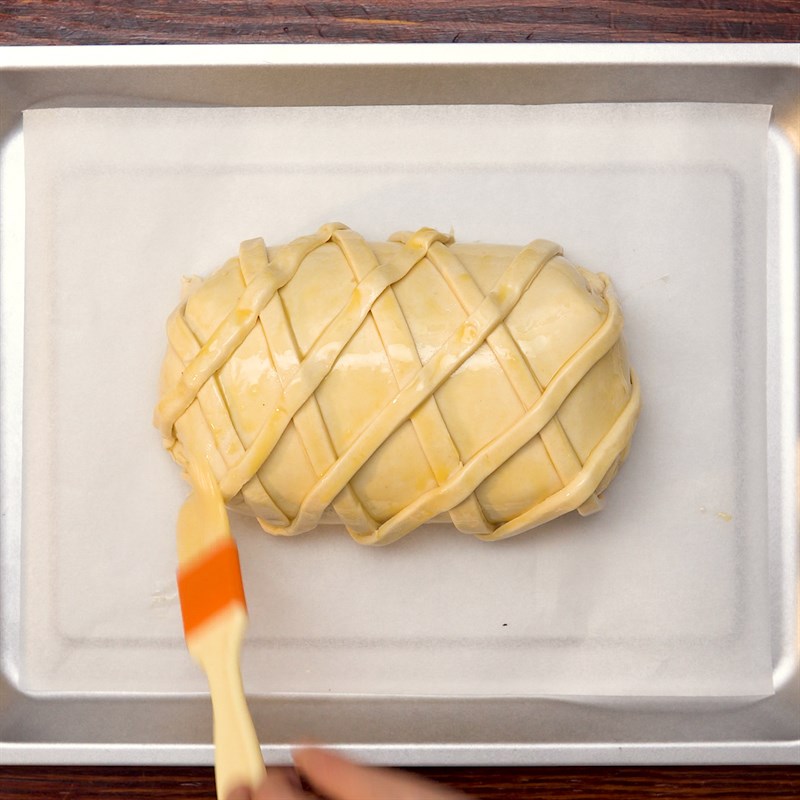Bước 9 Làm lớp vỏ lưới Bò Wellington