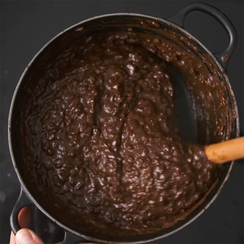 Bước 2 Làm pudding socola Pudding socola bơ đậu phộng