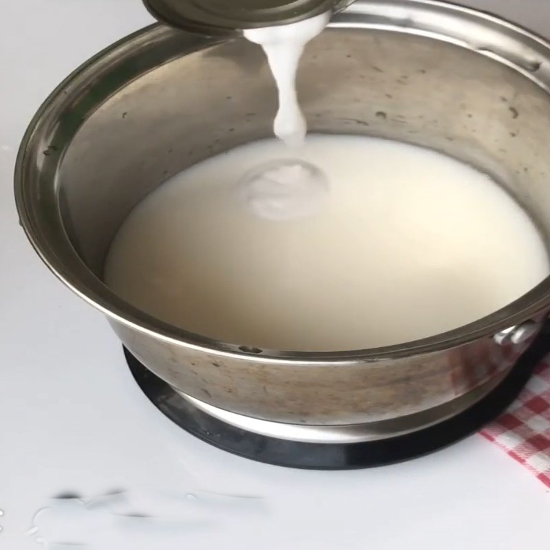 Bước 1 Làm thạch cốt dừa Thạch quế hoa nước cốt dừa