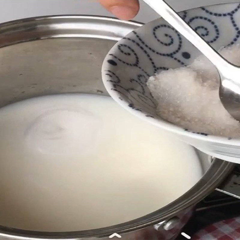 Bước 1 Làm thạch cốt dừa Thạch quế hoa nước cốt dừa
