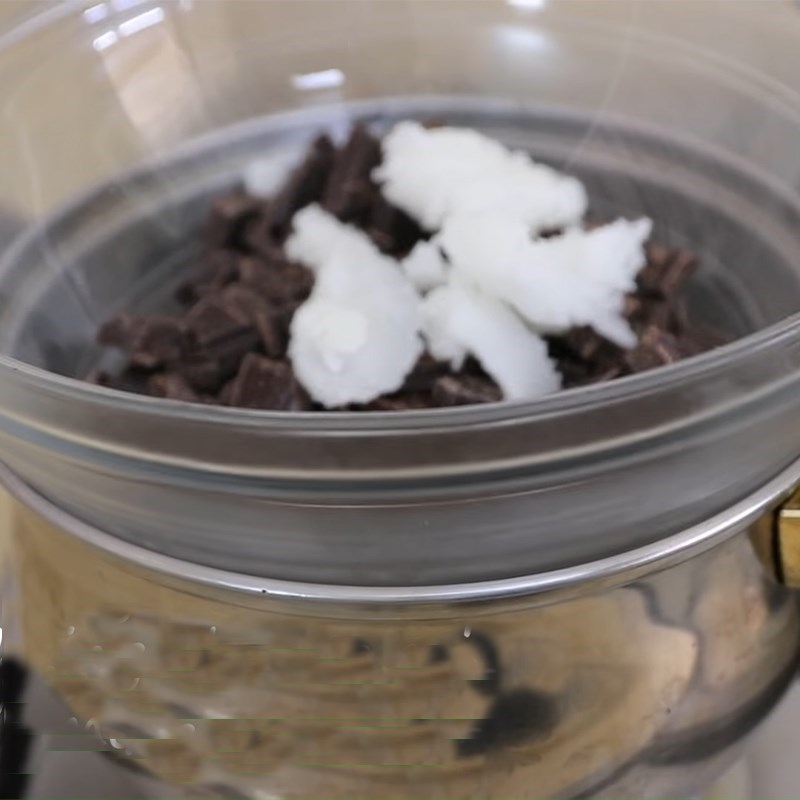 Bước 1 Nấu chảy socola Kẹo peanut butter cup