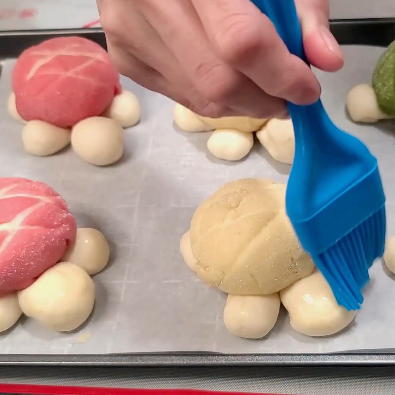Bước 6 Nướng bánh Bánh melonpan hình con rùa
