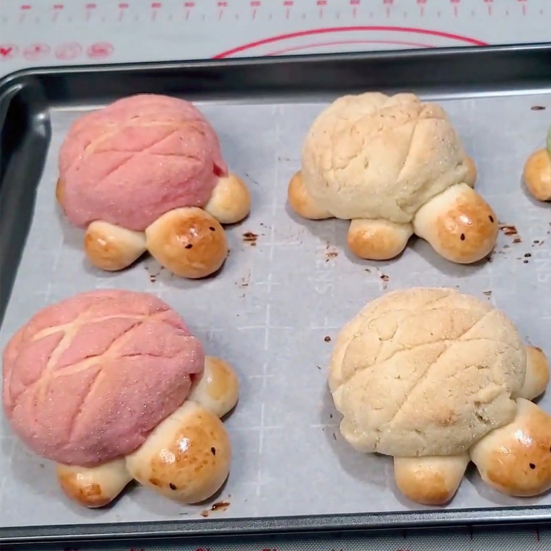 Bước 6 Nướng bánh Bánh melonpan hình con rùa