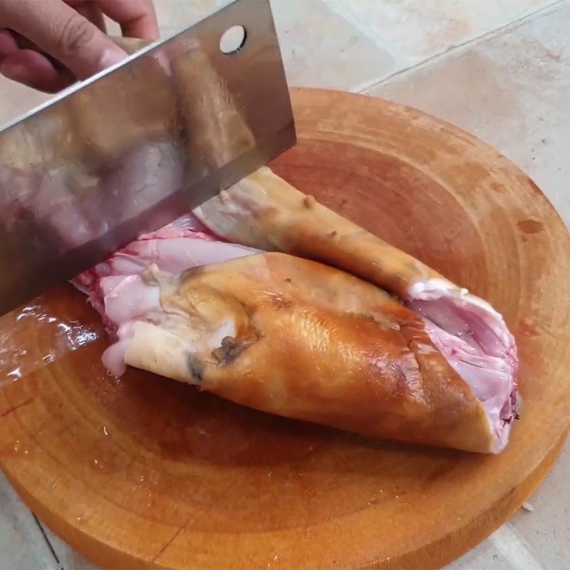 Bước 1 Sơ chế nguyên vật liệu Thịt thỏ fake cầy