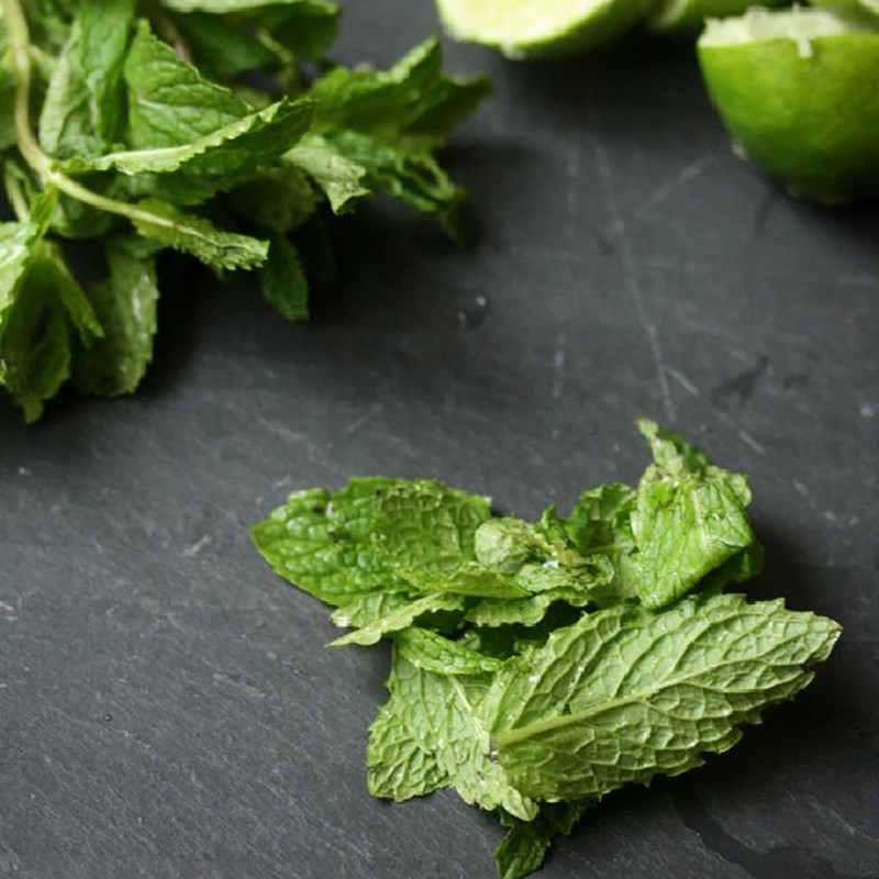 Bước 1 Sơ chế nguyên liệu Kem mojito nước cốt dừa