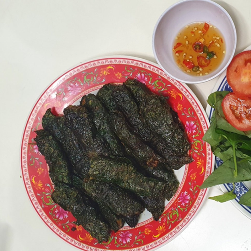 Bước 5 Thành phẩm Thịt cuốn lá lốt chiên giòn