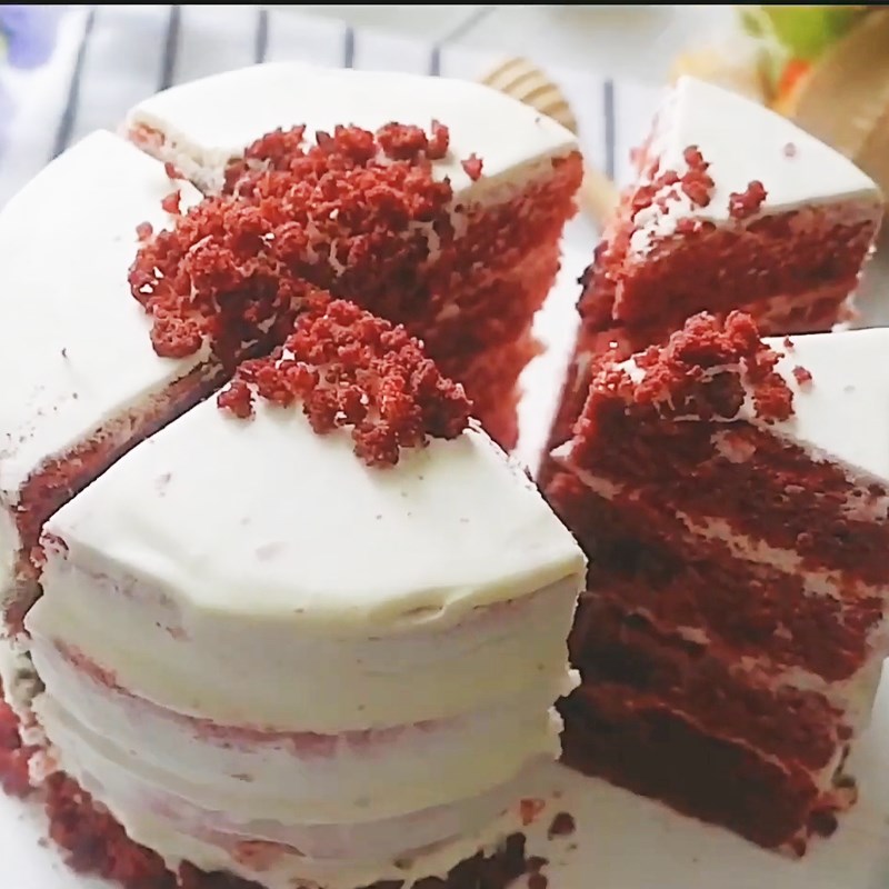 Bước 7 Thành phẩm Bánh bông lan Red Velvet không cần lò nướng