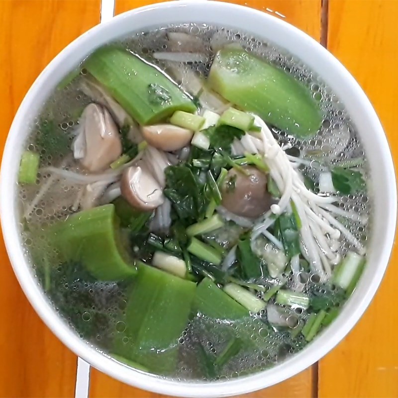 Bước 3 Thành phẩm Canh mướp nấm chay