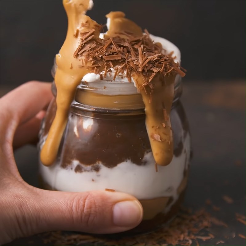 Bước 5 Thành phẩm Pudding socola bơ đậu phộng
