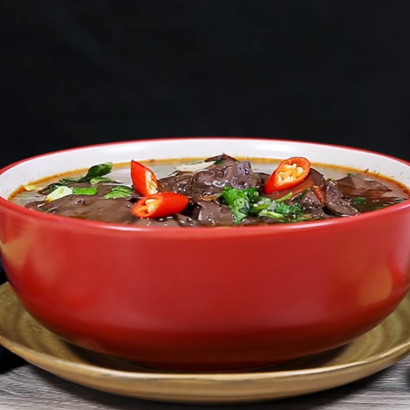 Bước 5 Thành phẩm Canh huyết heo nấu cay