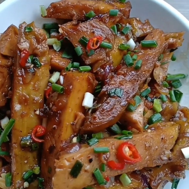 Bước 5 Thành phẩm Chả lụa chay kho tiêu