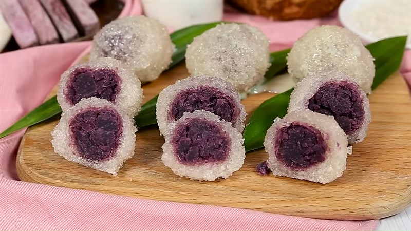 Bước 5 Thành phẩm Bánh sago khoai lang tím viên tròn