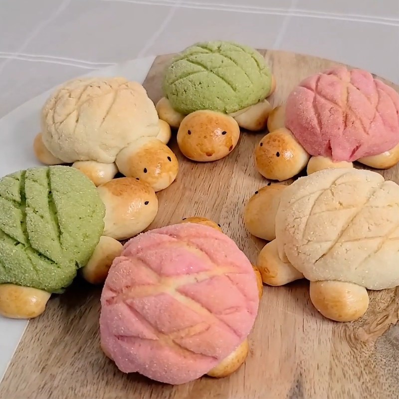 Bước 7 Thành phẩm Bánh melonpan hình con rùa