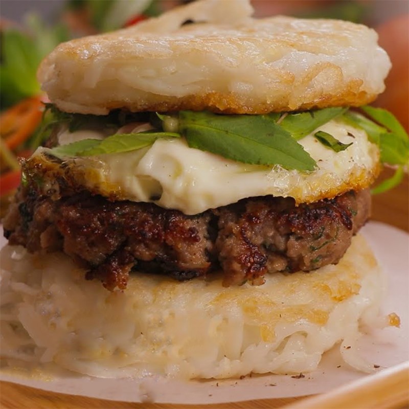 Bước 8 Thành phẩm Burger phở