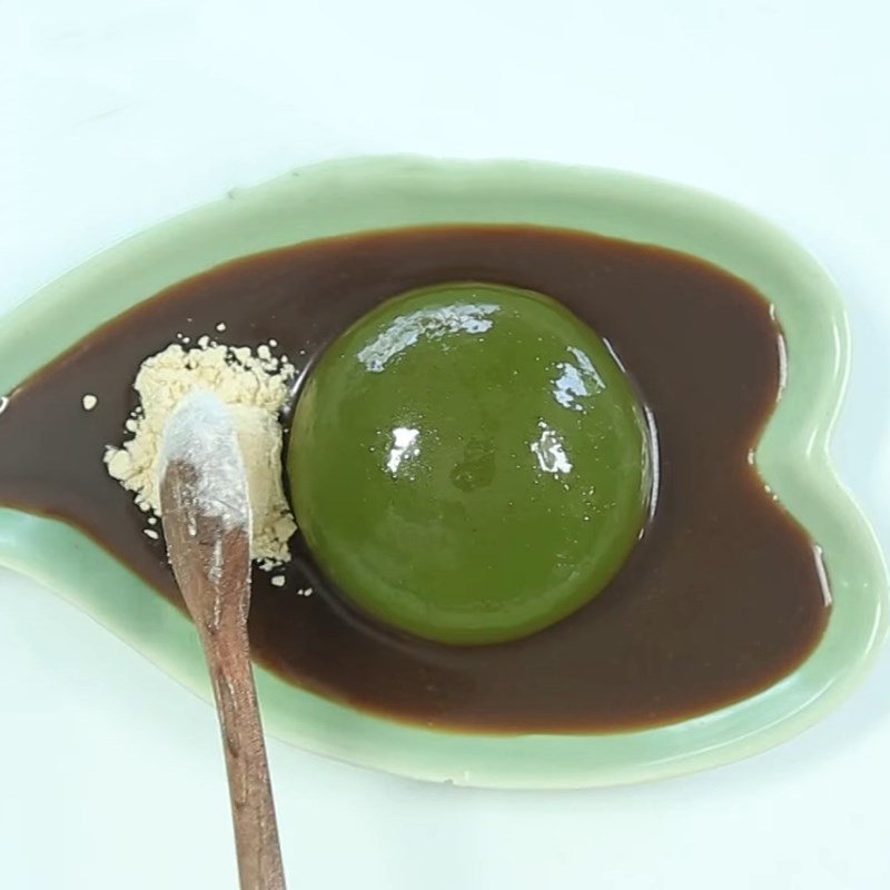 Bước 4 Trang trí Mochi giọt nước matcha