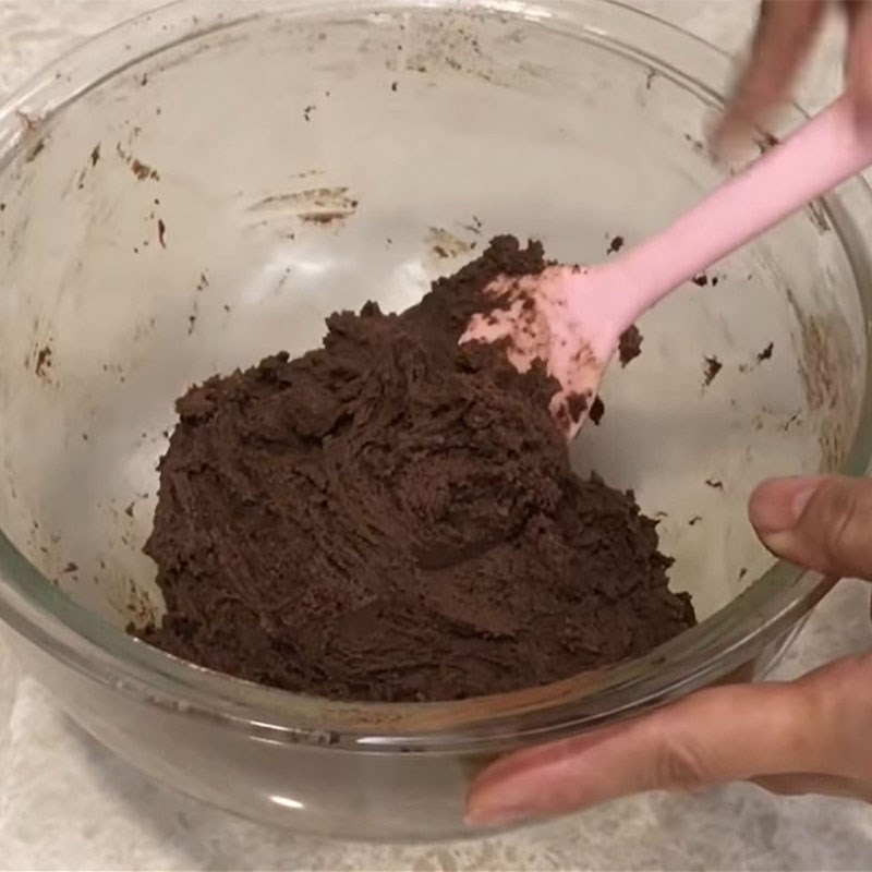Bước 4 Trộn bột Bánh quy socola M&M