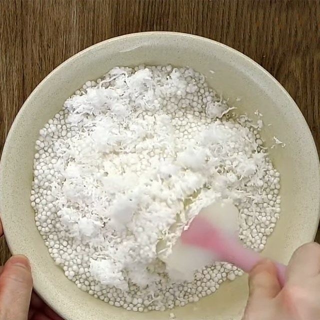Bước 3 Trộn bột báng Bánh sago khoai lang