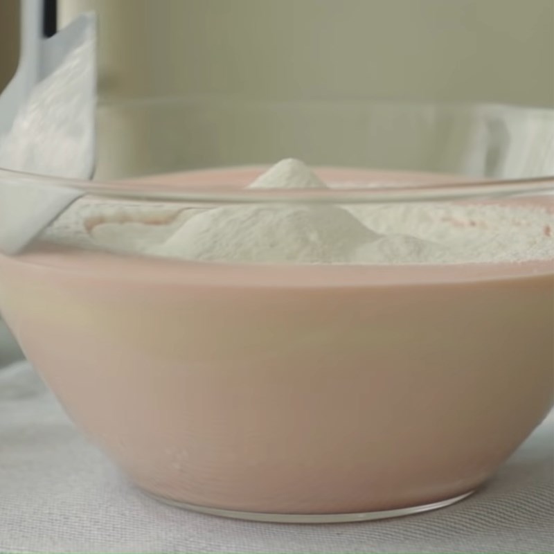 Bước 2 Trộn bột bánh Bánh kem cherry