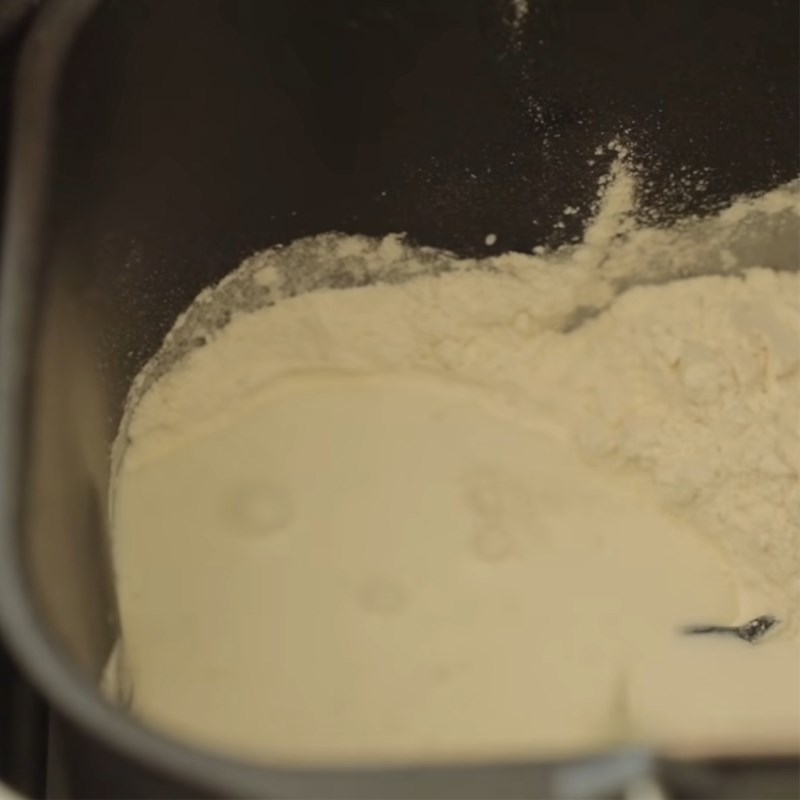 Bước 1 Trộn bột bánh Bánh mì phô mai núi lửa mini