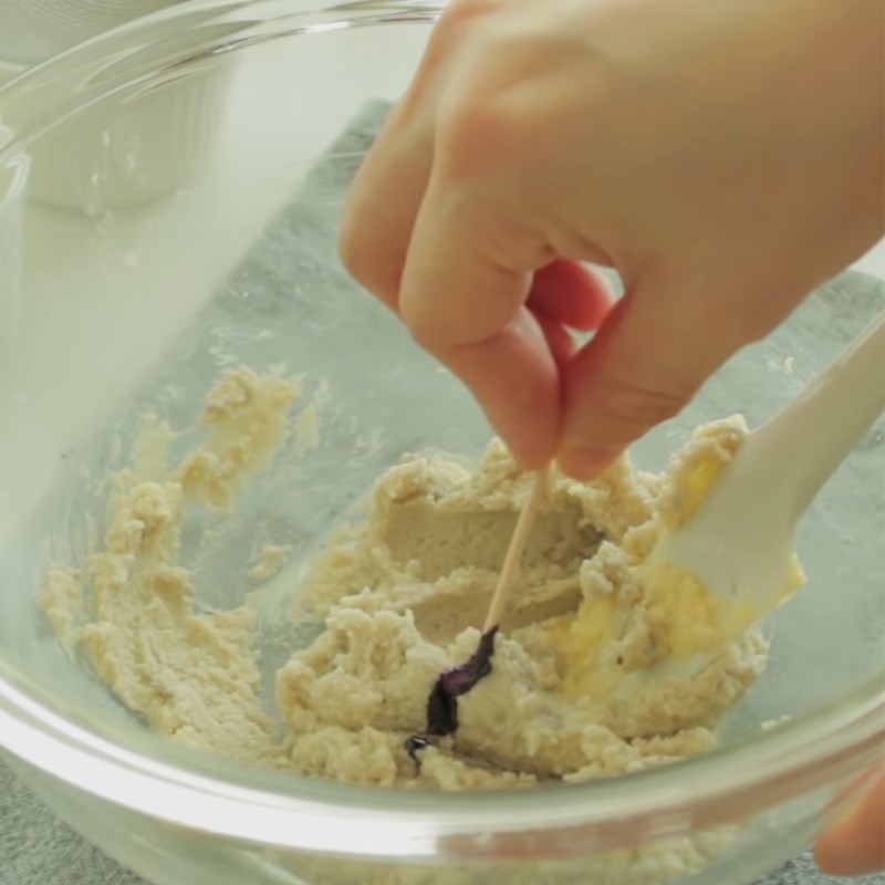 Bước 1 Trộn bột bánh vỏ giòn Bánh su kem việt quất vỏ giòn