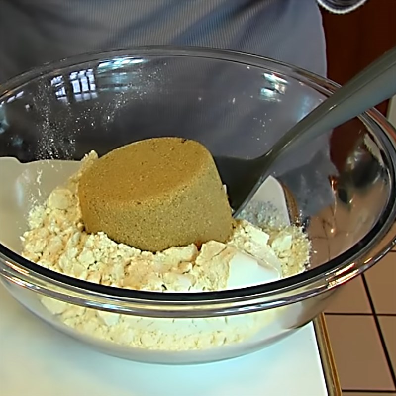 Bước 1 Trộn bột và hạt Bánh quy socola M&M yến mạch hồ đào
