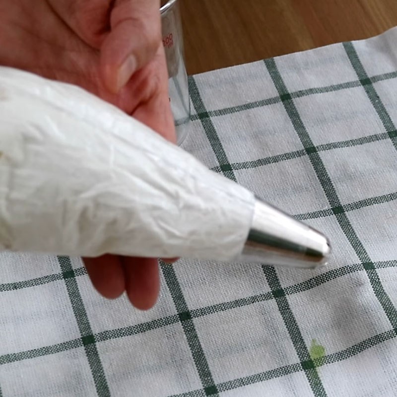 Bước 4 Trộn nhân đậu trắng Bánh rán trà xanh nhân kem