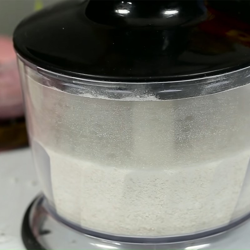 Bước 2 Xay và trộn bột báng Bánh sago khoai lang tím viên tròn