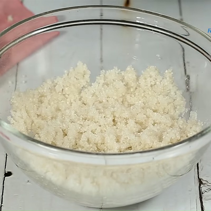 Bước 2 Xay và trộn bột báng Bánh sago khoai lang tím viên tròn