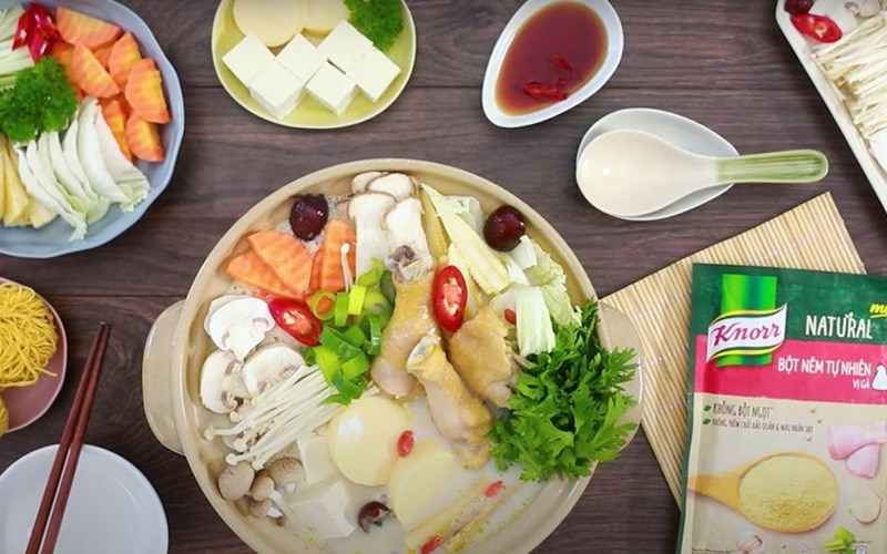 Lẩu gà sữa đậu nành