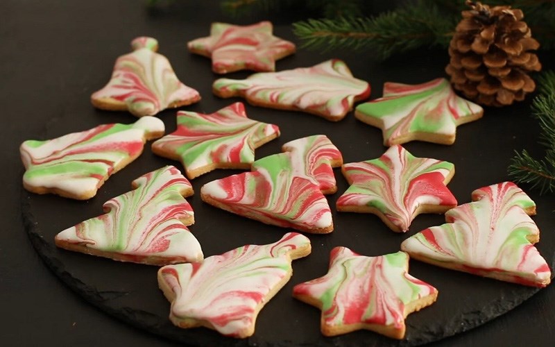 B&aacute;nh quy kẹo đường m&agrave;u đ&aacute; cẩm thạch