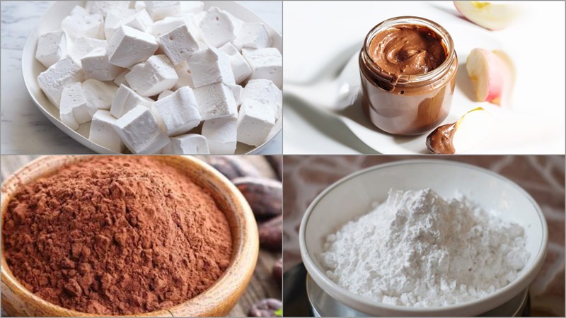 Nguyên liệu món ăn bánh cá socola